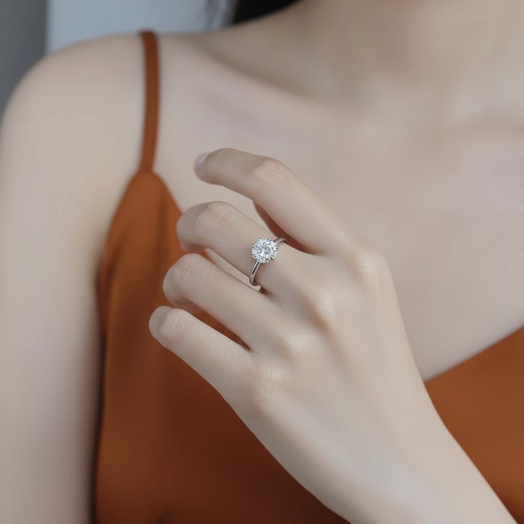 The Fleur Halo Ring