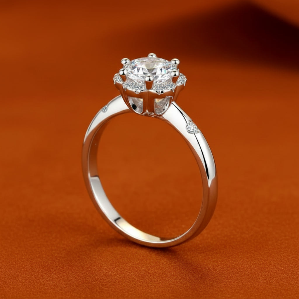 The Fleur Halo Ring