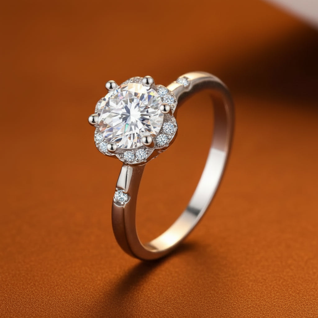 The Fleur Halo Ring