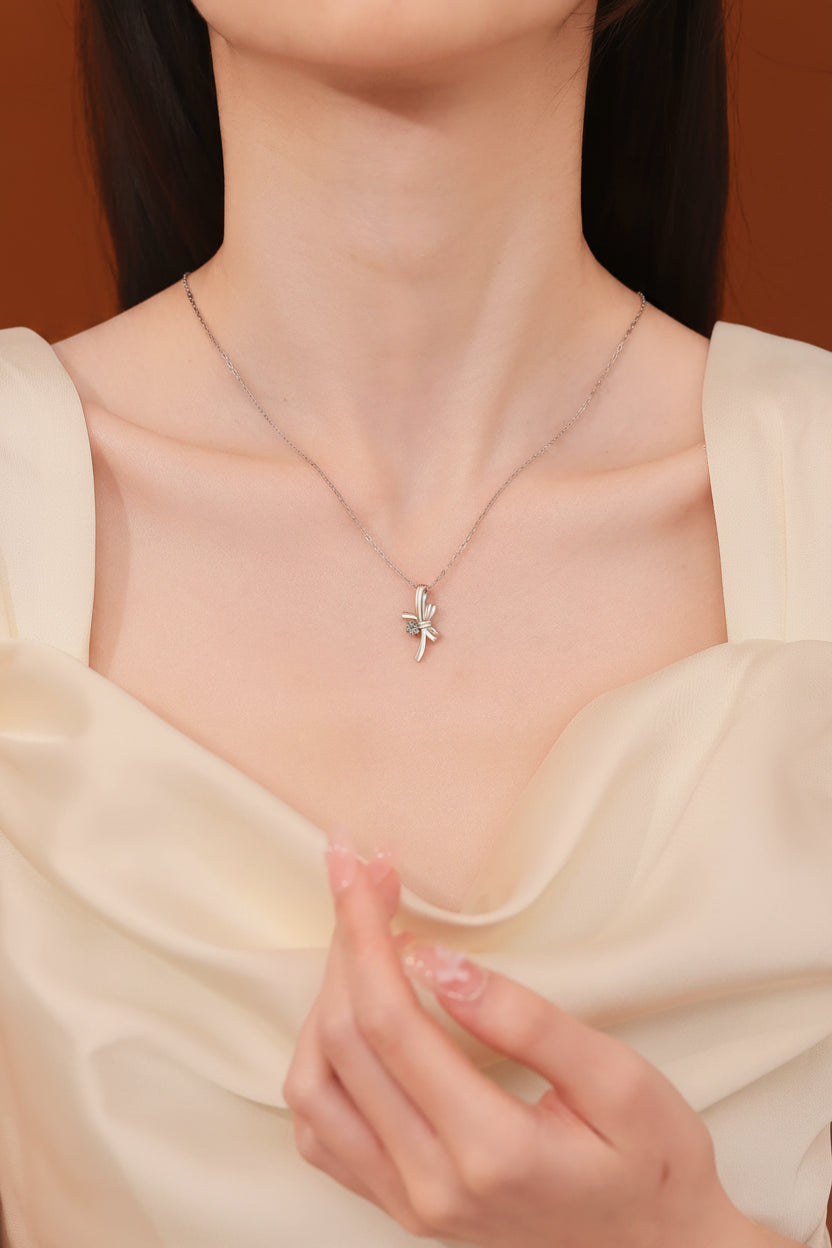 The Majestic Ribbon Bow Pendant