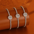 The Reigning Cushion Halo Bracelet