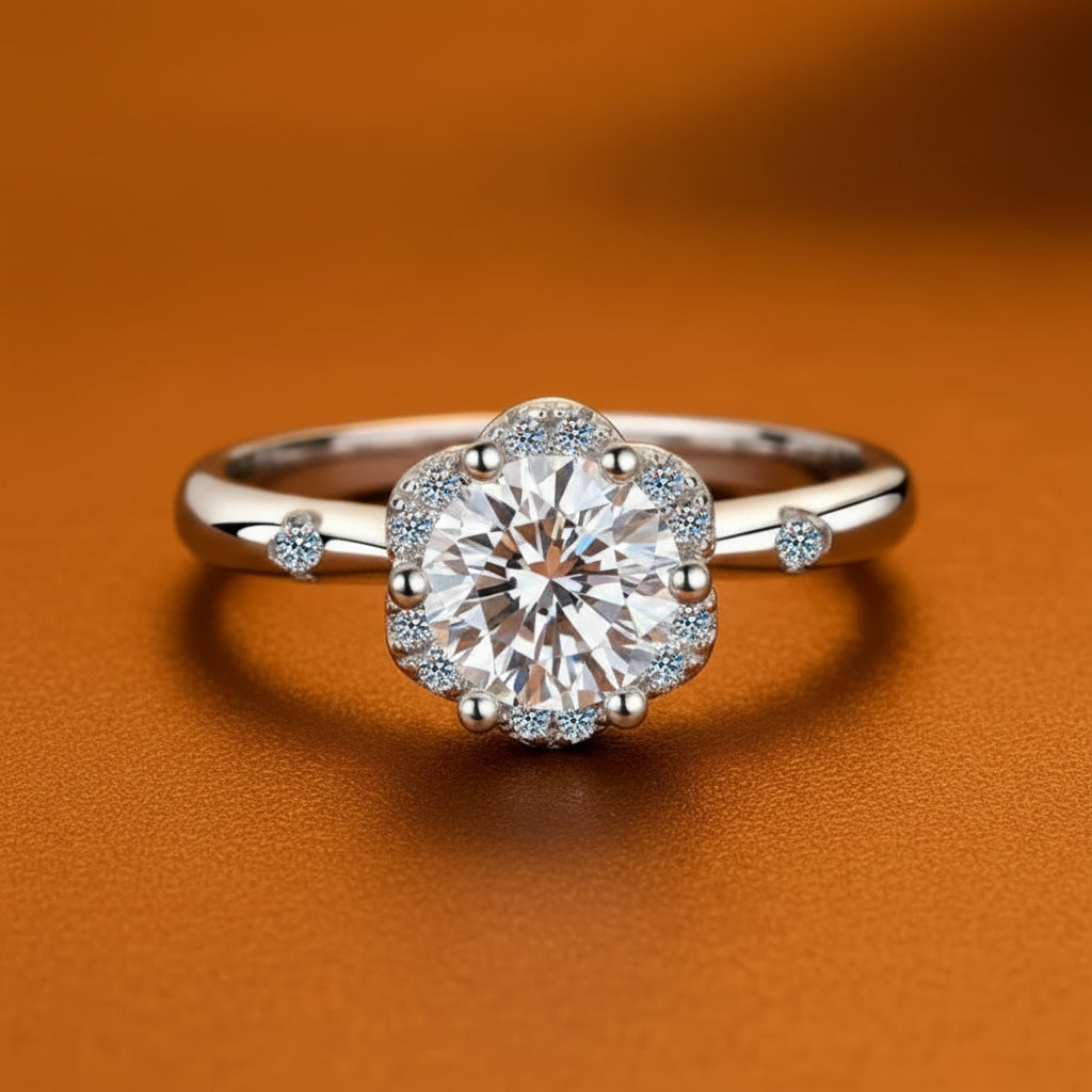 The Fleur Halo Ring